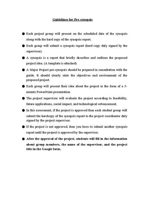 Guidelines for pre-synopsis presentation 2024-25 - Guidelines for Pre ...