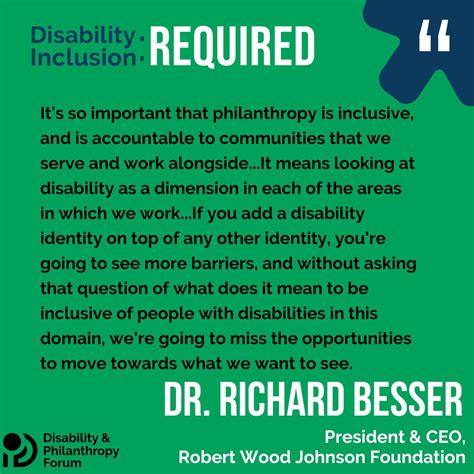 Disability & Philanthropy Forum on LinkedIn: Dr. Rich Besser, President ...