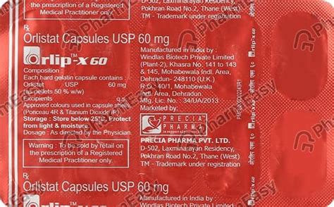 Orlip X 60 MG Capsule (10): Uses, Side Effects, Price & Dosage | PharmEasy
