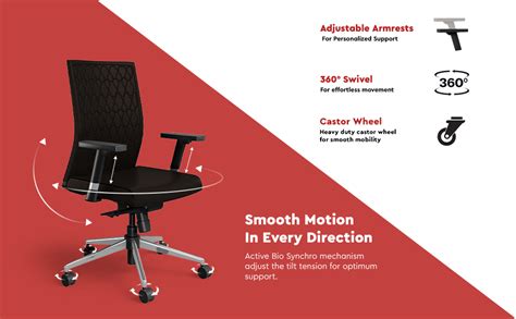 GODREJ INTERIO Chair, Elite Full Back Leatherette Ergonomic Chair ...