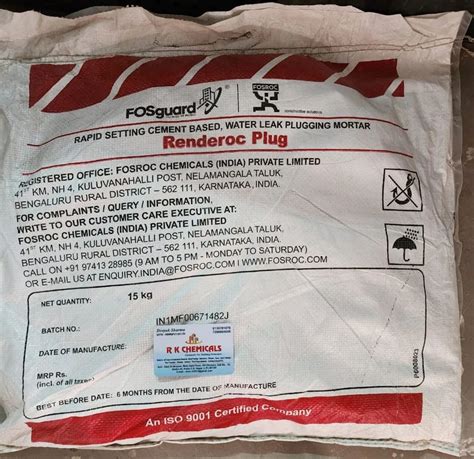 Concrete Admixture - Fosroc Rendroc Plug Wholesale Supplier from Noida
