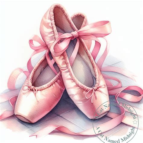 Pink Ballet Shoes Drawing