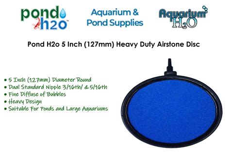 5 Inch (132mm) Heavy Duty Airstone Disc - Pond H2o Air Stone