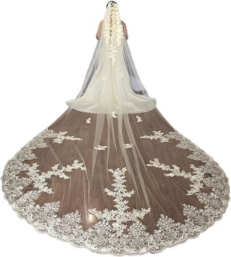 Faiokaver Wedding Veils Cathedral Long Floral India | Ubuy