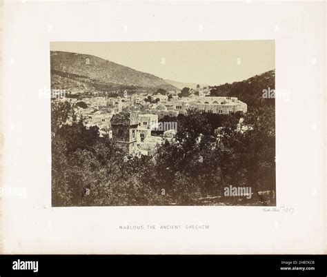 View of Nablus in Palestine, the Biblical Shechem, Nablous, the ancient ...