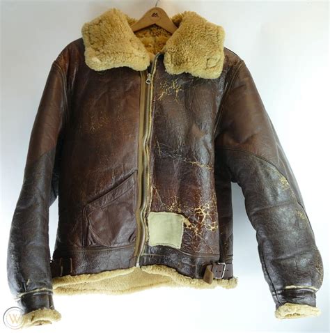 US ORIGINAL WW2 WWII Original B3 Leather Bomber Jacket or Flight Jacket ...
