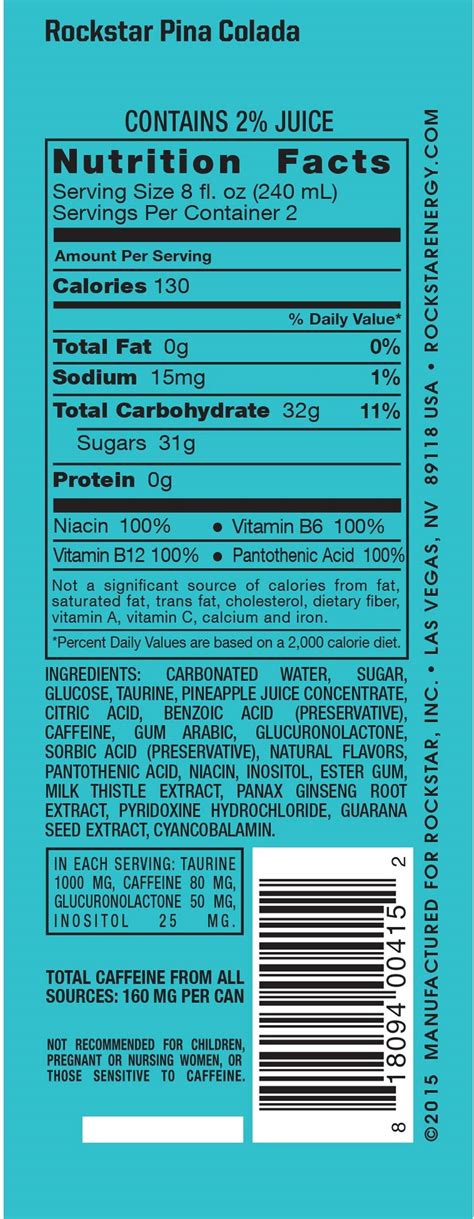 Rockstar Freeze Piña Colada | Energy Drinks | BEVERAGES | PepsiCo Partners