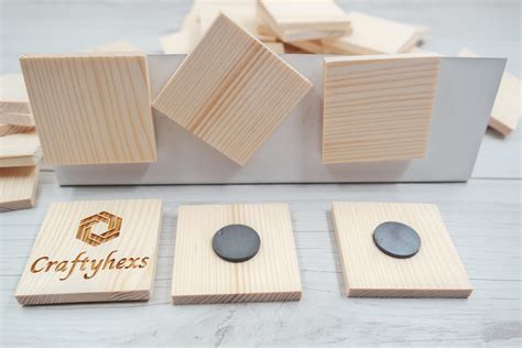 DIY Magnets, Unfinished Wood, Pyrography Blanks, DIY Wood Crafts, 2in ...