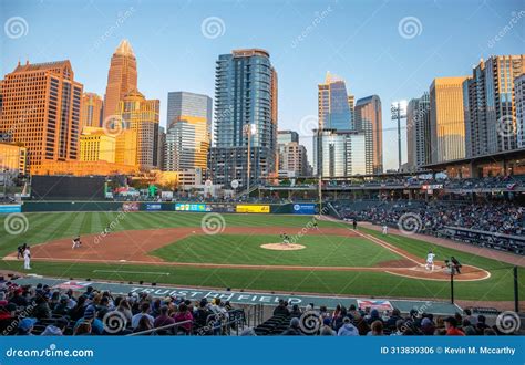 View of Truist Field Baseball Stadium in Charlotte, NC, at Sunset ...