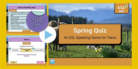 ESL Spring Speaking Quiz [Teens, B2-C1]
