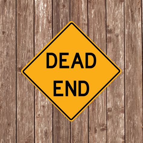 Dead End CROSSING SIGN Dead End Crossing Signs, Dead Ends, Warning Dead ...