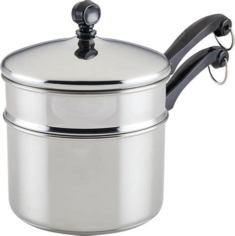 Amazon.com: Farberware Classic Stainless Series 2-Quart Covered Double ...