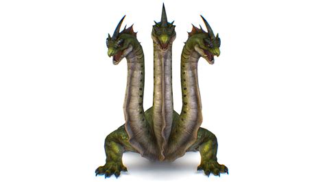 Hydra Mythical Creature Lizard Animal Legendary Reptile - 3D Model by ...