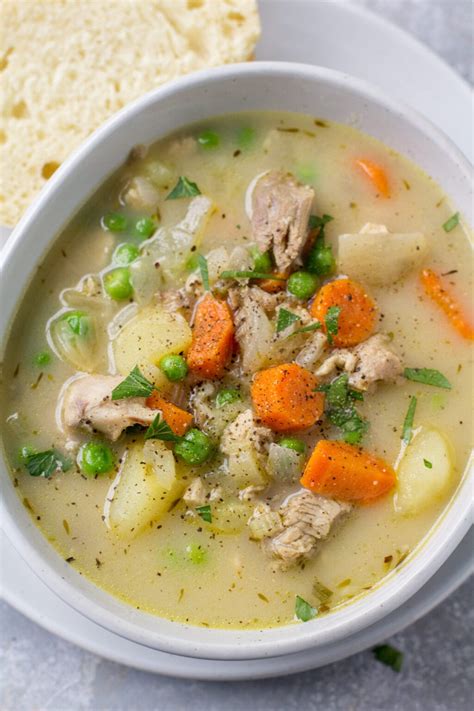 The Best Turkey Pot Pie Soup | The Clean Eating Couple