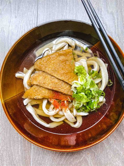 Kitsune Udon きつねうどん (Vegan) - Okonomi Kitchen