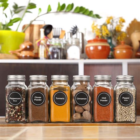 Aozita 4 Pack Spice Rack with Jars, 25 Glass Spice Jars, Hanging Spice ...