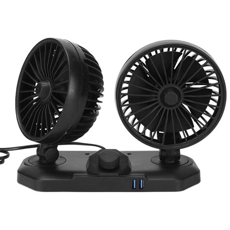 Dpofirs Car Fans Cooling Air Fan, Low Noise Dashboard Electric Dual Car Fan For Cars Trucks Van ...