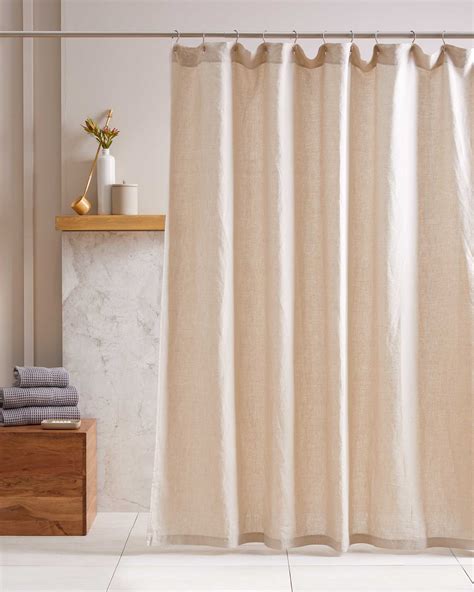 European Linen Shower Curtain | Quince in Beige