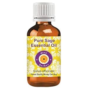 Deve Herbes Sage Essential Oil (Salvia officinalis) Pure | Non-Sticky ...