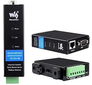 Waveshare Ethernet Converter RS232/485/422 Industrial Isolated, Server ...