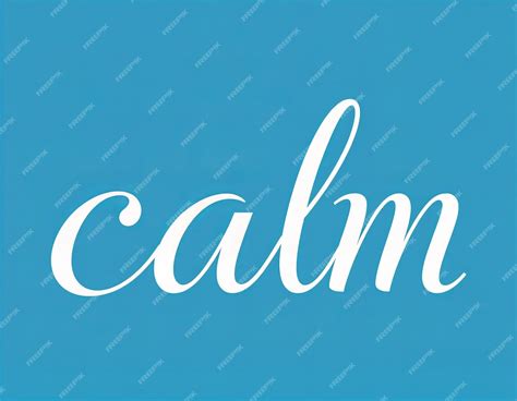 The word calm is on a blue background | Premium AI-generated image