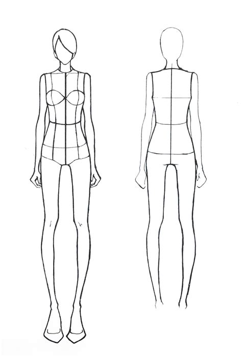 服装设计手绘——人体模板 - 穿针引线网