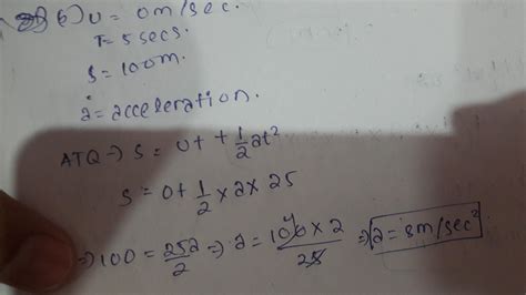 [Answered] A body starting from rest travels with uniform acceleration ...