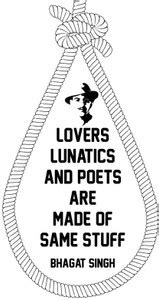 Athah Poster Lovers Lunatics Bhagat Singh Noose Paper Print - Quotes ...