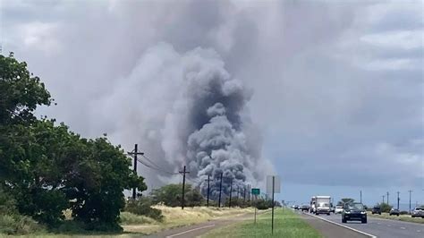Maui Fire Today: Massive Blaze At Recycling Facility Near Maui Base In ...