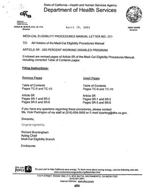 Fillable Online dhcs ca MVIEDI-CAL ELIGIBILITY PROCEDURES MANUAL - dhcs ...