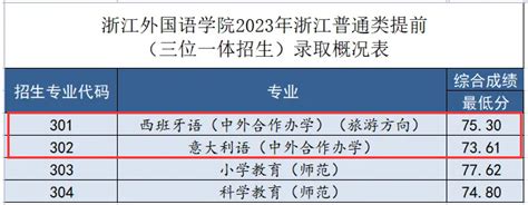 2023浙江外国语学院中外合作办学分数线（含2021-2022历年）_大学生必备网