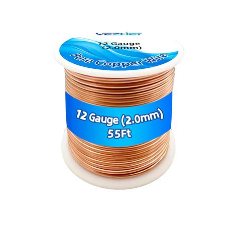 99.9% Solid Bare Copper Wire(12 Gauge, 2.05MM), Dead Soft, 1 Pound ...