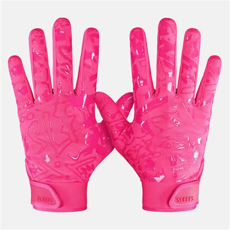 Hue Pink Sticky Football Receiver Gloves – SLEEFS