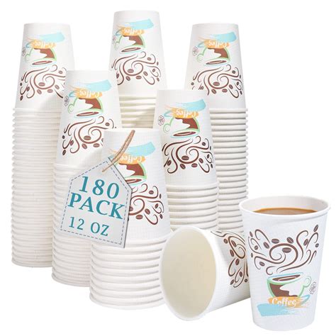 Buy Lamosi 12 OZ. Insulated Paper Hot Coffee Cup(180 pack), Paper ...