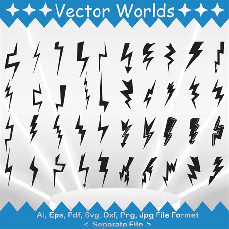 Lightning Bolt SVG Vector Design - MasterBundles