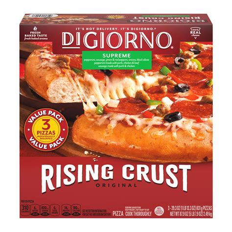 DiGiorno Rising Crust Supreme Pizza, 3 pk. | BJ's Wholesale Club