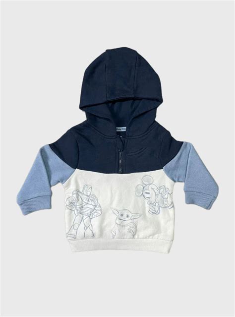 Hoodie - Navy Blue White Disney Toys – The Little Wardrobe
