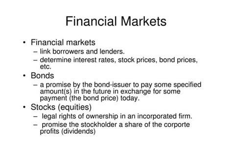 Image result for Financial Markets Tutor2u