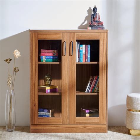 Buy Quadro 2-Door Book Cabinet - Brown from Home Centre at just INR 19998.0