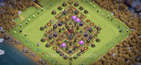 Best Anti 3 Stars Base TH10 with Link, Hybrid - Town Hall Level 10 Base ...
