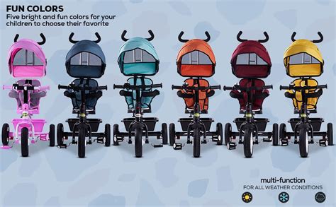 Baybee Mario Trikes Tricycle for Kids, Baby Cycle with Parental Adjust ...