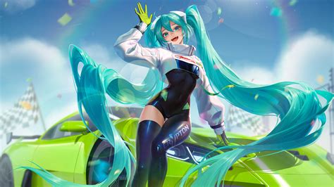 Hatsune Miku Race Queen 4K & 5K Wallpaper | PixieWall