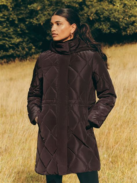 Buy Friends Like These Chocolate Brown Mid Length Padded Coat from the ...