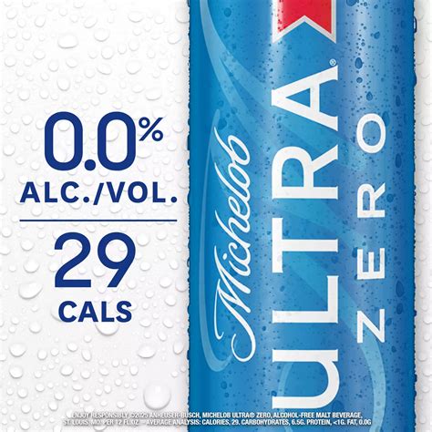 Michelob ULTRA ZERO Non-Alcoholic American Lager Beer Slim Cans, 12 ...