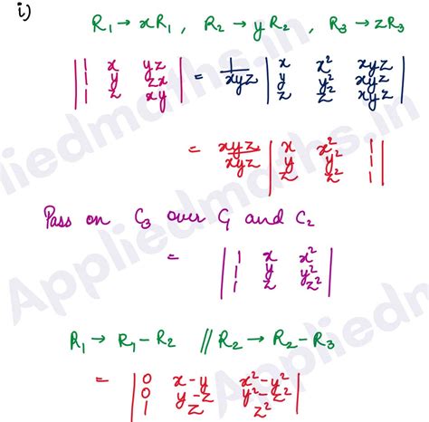 Class 12 CBSE Applied Maths Determinants Exercise 4.2