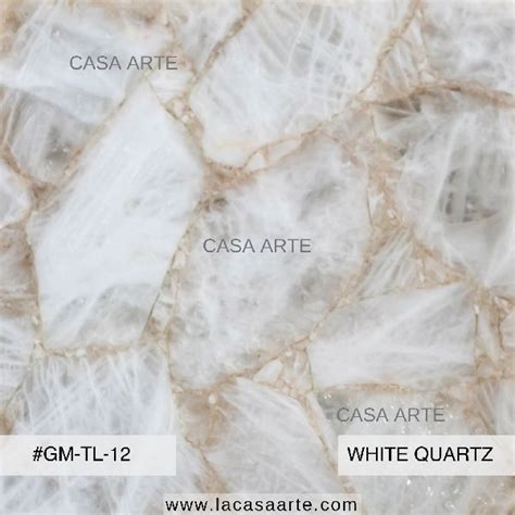 White Quartz Semi Precious Stone Slab Tile Manufacturer, Exporter from ...