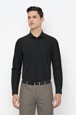 Buy Men Black Slim Fit Full Sleeves Formal Shirt Online - 672248 ...