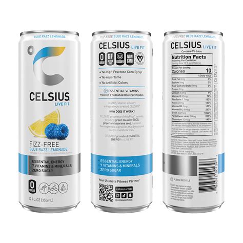 Snapklik.com : CELSIUS Fizz Free Blue Razz Lemonade, Sugar Free Energy ...
