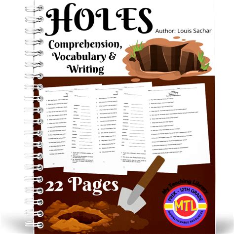 Holes Book Unit | A Louis Sachar Novel - My Teaching Library ...