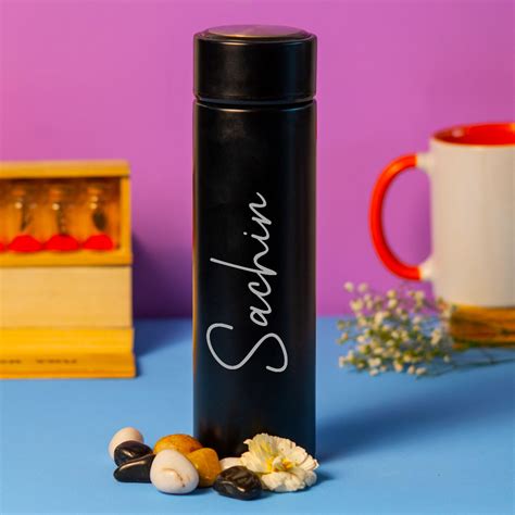 Black Stainless Steel Water Bottle | Love Craft Gifts - love craft gift